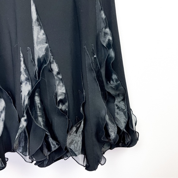 Joseph Ribkoff Little Black Dress with Ruffled Bottom Skirt - Picture 4 of 11